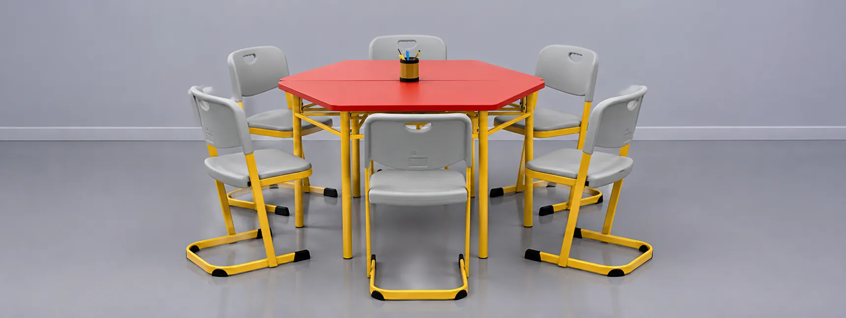 6 Seater Desk and Chair Set