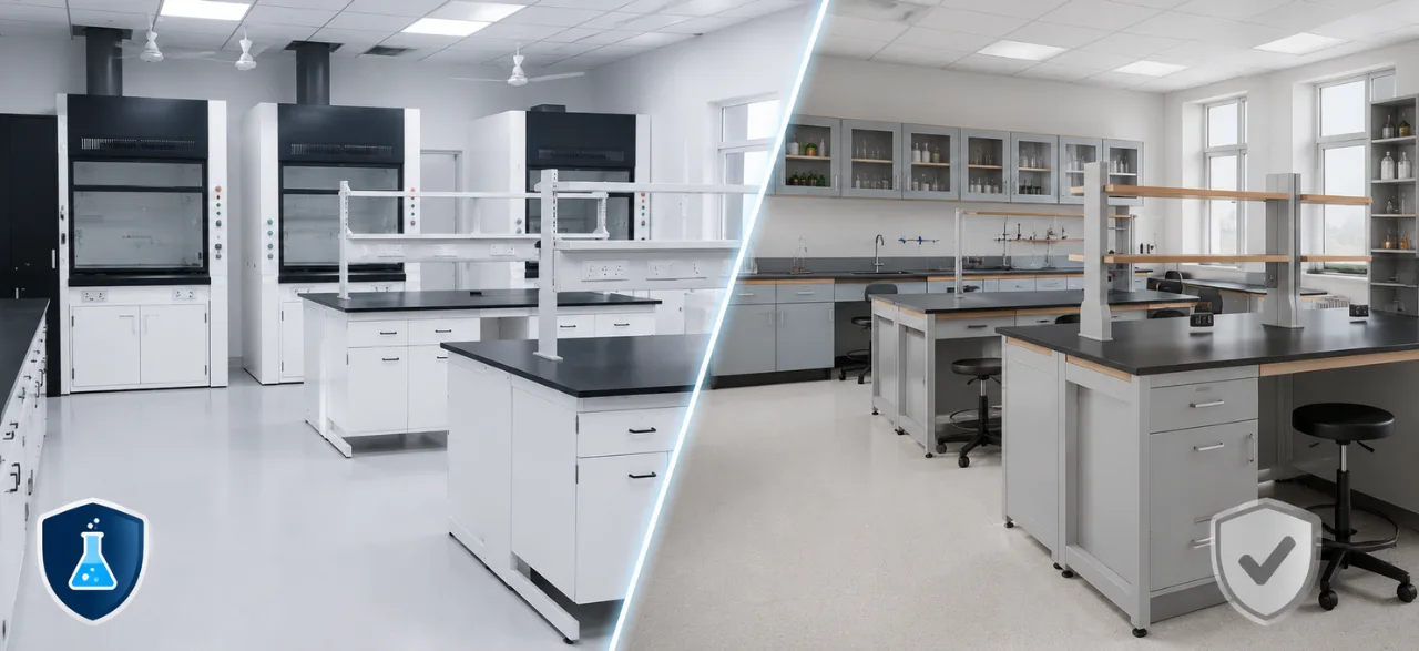Chemical-Resistant vs Regular Lab Furniture What’s the Difference