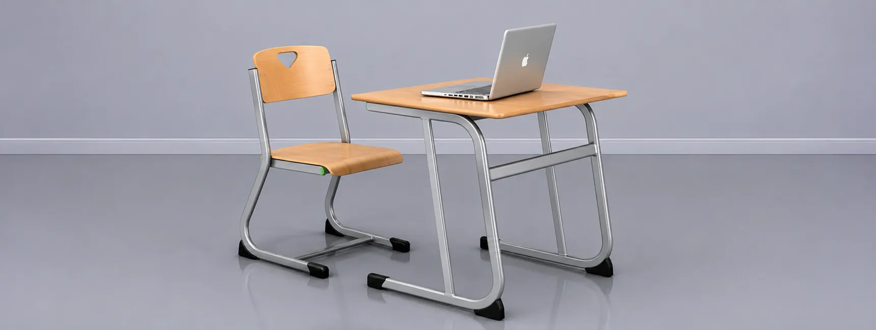 Single Computer Table and Chair