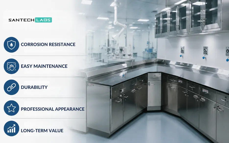 Advantages of Using SS 304 Laboratory Furniture