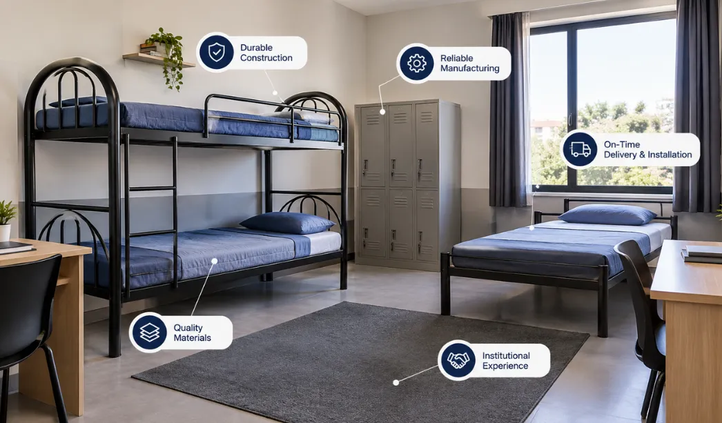 Shortlist Hostel Furniture Suppliers in India